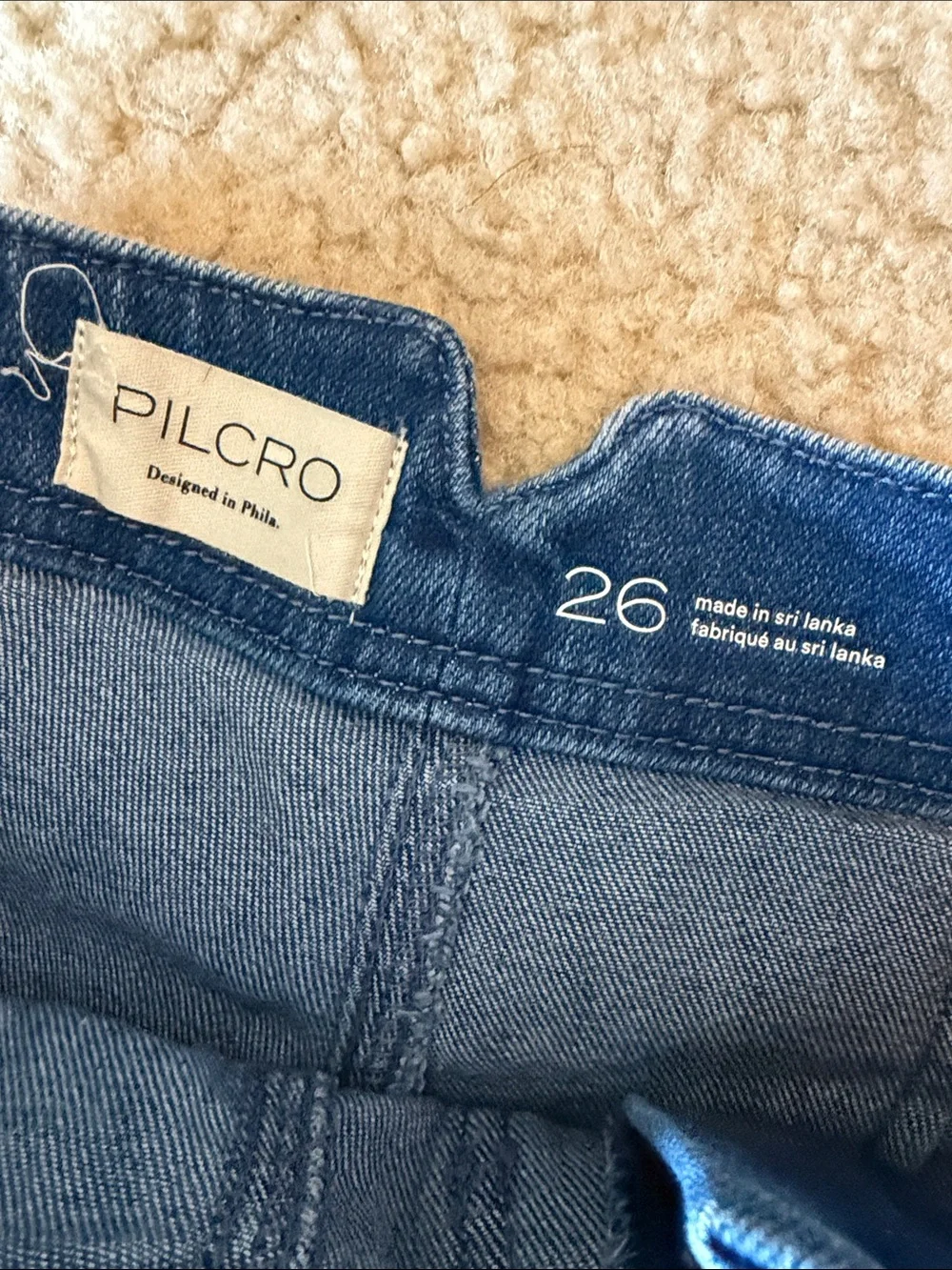 Anthropologie Pilcro Dark Blue Button-Front Denim Shorts - Picture 2 of 6